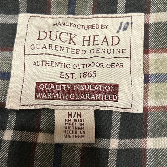 Duck Head Olive Field Jacket with Brown Collar - Picture 9 of 12